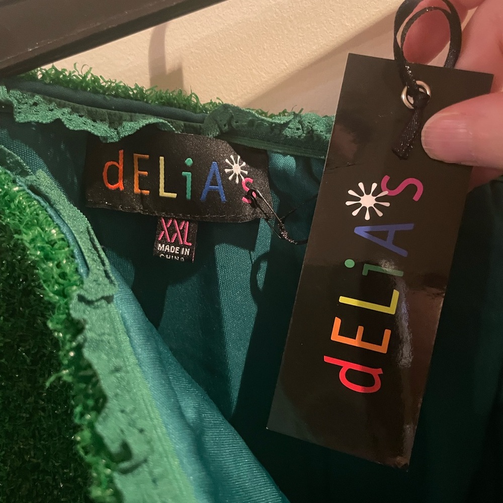 Delia’s Dolls Kill Green Grass flower Daisy Skirt - Picture 6 of 9
